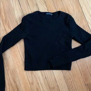 Brandy Melville long sleeve rib crop top